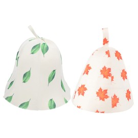 SAFIGLE 2pcs Felt Sauna Bath Hats for Spa and Sauna Breathable Absorbent Heat Resistant Bathing Caps with Elastic Felt Material Lightweight and Comfortable Hair Protection for Men and