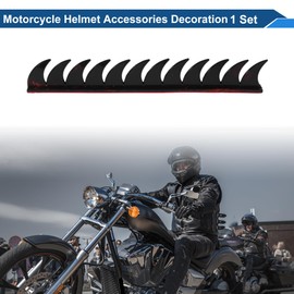 REPAIROCK Motorcycle Helmet Accessories Decoration Toothed Comb Head for Motorcycle Bicycle Skiing Helmets Black Mixed Red Plastic PU Glue 1 Set
