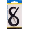 HIllman 841632 4-Inch Nail-On Black Die Cast Aluminum, House Number
