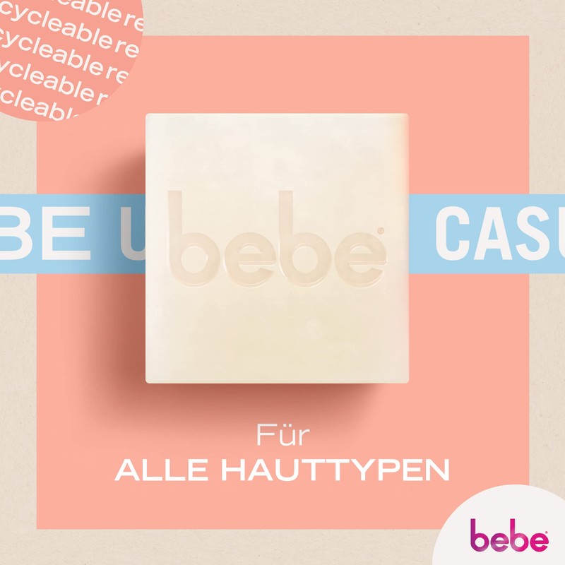 bebe Refreshing solid shower care (80 g), soap-free and firm