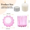 GOLDEAL 12Pcs Pink Glass Votive Candle Holders Tealight Holders Decorative,