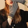 KXF Winter Genuine Fleece Cashmere Gloves Inner Velvet Windproof Gloves