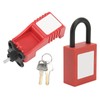 Lock Circuit Breaker Lockout Alloy Serrated Nylon Padlock 25mm Lockhole