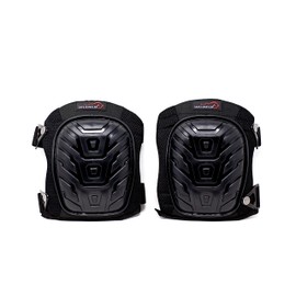 SAFE HANDLER Professional Breathable Crystal Gel Knee Pads with Heavy Duty Foam Padding and Comfortable Gel Cushion | Strong Double Straps, Easily Adjustable Fix Clips (Breathable Black)