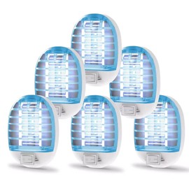 6 Pack Bug Zapper Indoor, Electronic Mosquitoes Killer Zapper with Blue Lights for Living Room, Baby Room, Kitchen, Bedroom(6)