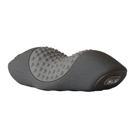 Heated Neck Support Pillow Massaging Memory Foam Breathable Cylinder Heated Neck Pillow for Sleeping Grey Upgraded Vibration Hot Compression