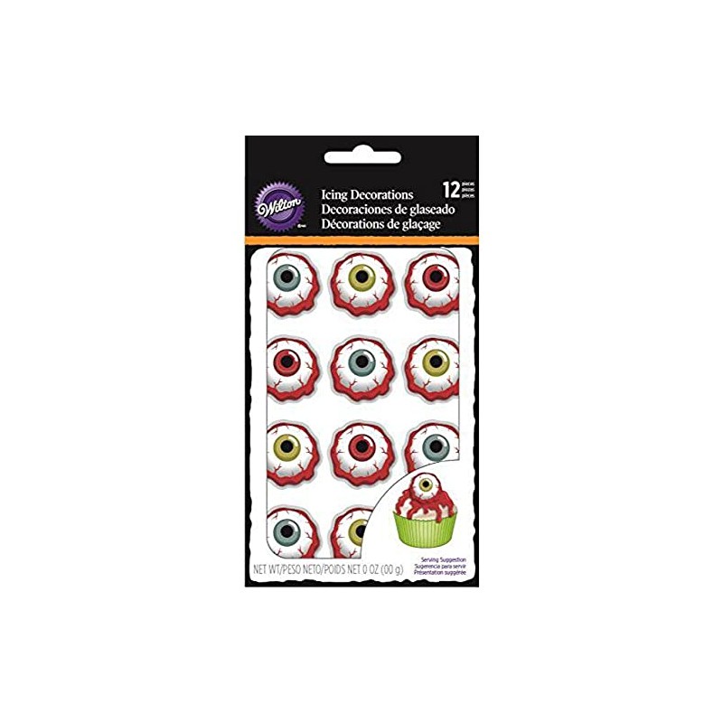 Wilton Icing Decorations 12/Pkg, Bloody Eyeball