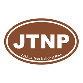 RDW Joshua Tree National Park Brown Oval Sticker - Die Cut - Decal - Euro JTNP - Size: 1.25" x 0.75"