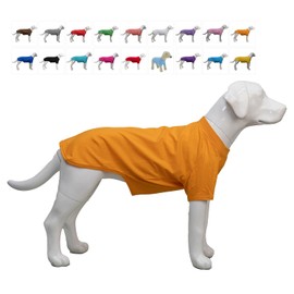 Lovelonglong Pet Clothing Dog Costumes Basic Blank T-Shirt Tee Shirts for Medium Large Dogs Orange XXL+