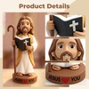 Geyynow 4" Jesus Loves You Figures, Durable Resin for Car