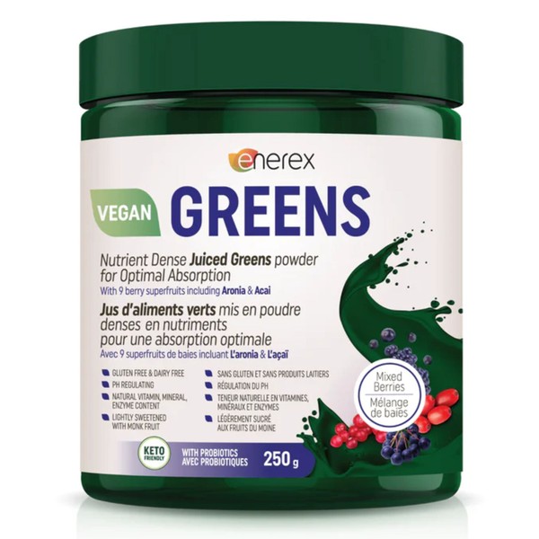 Enerex Greens (Original and Berry Flavours), Mixed Berries / 250g
