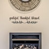 Vancetyno Grateful Thankful Blessed Vinyl Wall Decal Inspirational Quote Wall