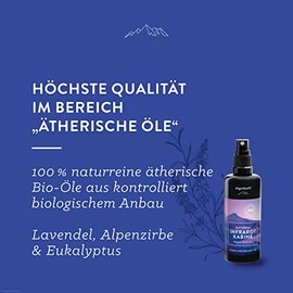 Allg?uQuelle Naturprodukte Allg?uQuelle? BIO Infrarotkabine Duftspray mit 100% Bio-?le. Allg?uer Nachtruhe Lavendel Alpenzirbe Eukalyptus (100ml). Natrlicher Infrarotsauna-duft m. ?therische ?le. BIO Infrarotkabinen-Duft?l