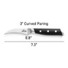 All-Clad Forged German Stainless Steel Curved Paring Knife 3.5 Inch,