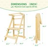 Foldable Toddler Learning Standing Tower, WOOD CITY Montessori Kitchen Step