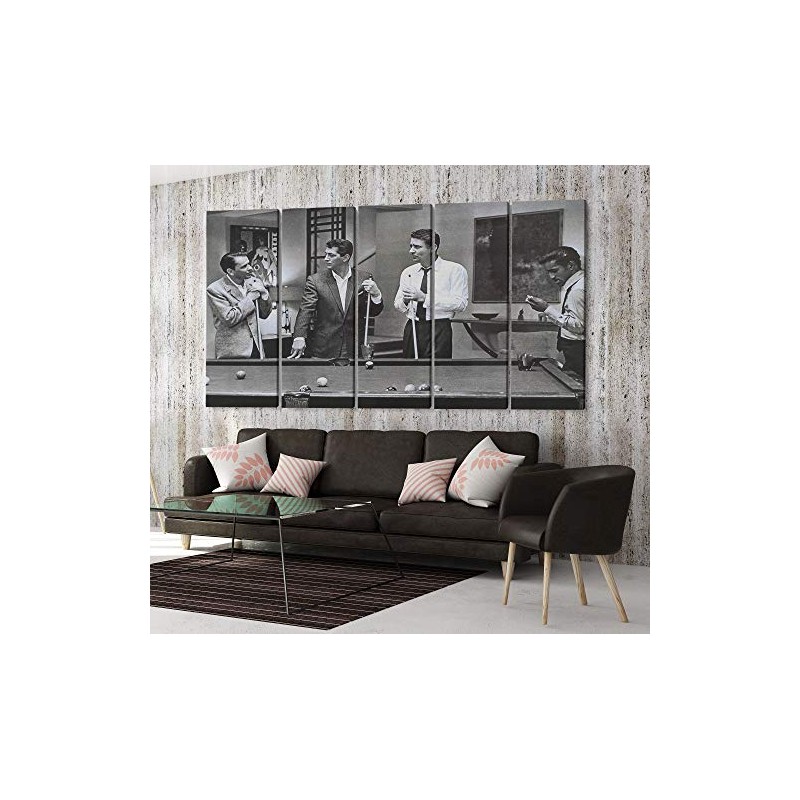 The Rat Pack Playing Pool Canvas Art Wall Home Decor