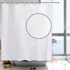 YISURE White Waffle Shower Curtain 180x200cm, Fabric Shower Curtain, Waterproof