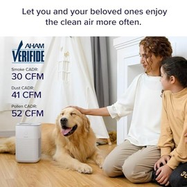 LEVOIT Purificador de Aire con Double Filtros HEPA, Purifocador de Sobremesa con Aromaterapia para Alergia, Modo Sueño Tranquilo <30dB, Efectiva Filtr