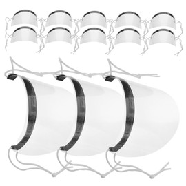 Beavorty Hairdressing Eye Shield 50 Pack Shower Visor for Adults Plastic Facial Cover for Hair Salons Home Use
