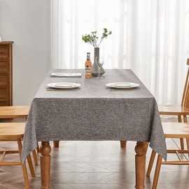 BALCONY & FALCON Jacquard Rectangle Tablecloth Water Resistant Table Cover for Dining, Kitchen, Cafe, Christmas Thanksgiving Parties and Outdoor Use (Dark Green, 140x240cm)