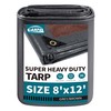 TARPAL tarp 8x12 Feet Super Heavy Duty Tarps Cover 20mil,Grey/Brown