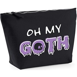 Hippowarehouse Oh My Goth printed make up cosmetic wash bag 18x19x9cm