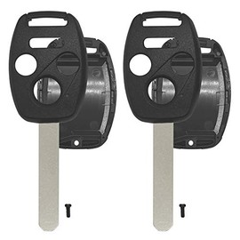 AutoKeyMax Uncut Replacement for 2004-2012 Honda Accord Civic Pilot Key Fob Remote Shell Case ONLY 4 Button (2)