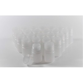 Reagent Bottle, PP Plastic, Wide Mouth, Transparent, 30 ml, Pack of 24