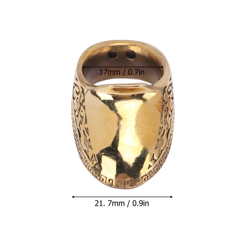 Archery Thumb Rings Good Protection Engraving Pattern Brass Finger Protector