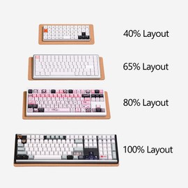Natural Cork Keyboard Pad, 4mm Thick, Honeycomb Structure, Anti-Slip, Sound Dampening, Multiple Sizes for 40% to 100% Layout (100% Layout)