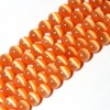 LIFAVOVY Orange Cat Eye Beads Round 4mm Semi Precious Gemstone