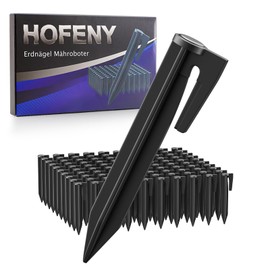 Hofeny Ground Pegs for Robotic Lawnmower Boundary Cable, Pack of 100, Lawn Robot Ground Anchors, Ground Hooks, Ground Spikes, Hooks, Nails, Boundary Wire, Cable Pegs, Compatible with Husqvarna,