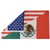 FI USA American Mexico Combination Diagonal 3x5 3'x5' Polyester Flag