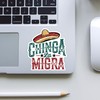 Chinga La Migra Sticker Feminist Pride Green and Red Waterproof