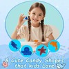 Zorazio 7Pcs Gummy Bear Molds Silicone, Nonstick Ocean Animals Gummy
