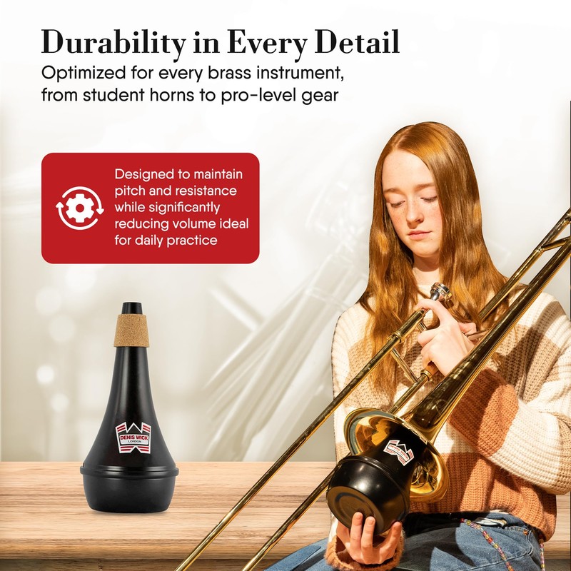 Denis Wick Practice Mute for Trombone or Large Flugelhorn, 5527