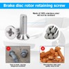 CGEAMDY 8pcs Automotive Brake Disc Screws, Stainless Steel Brake Disc