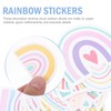 EXCEART 100 Piezas Arcoíris Pegatinas Pequeñas Calcomanías De Arco Iris