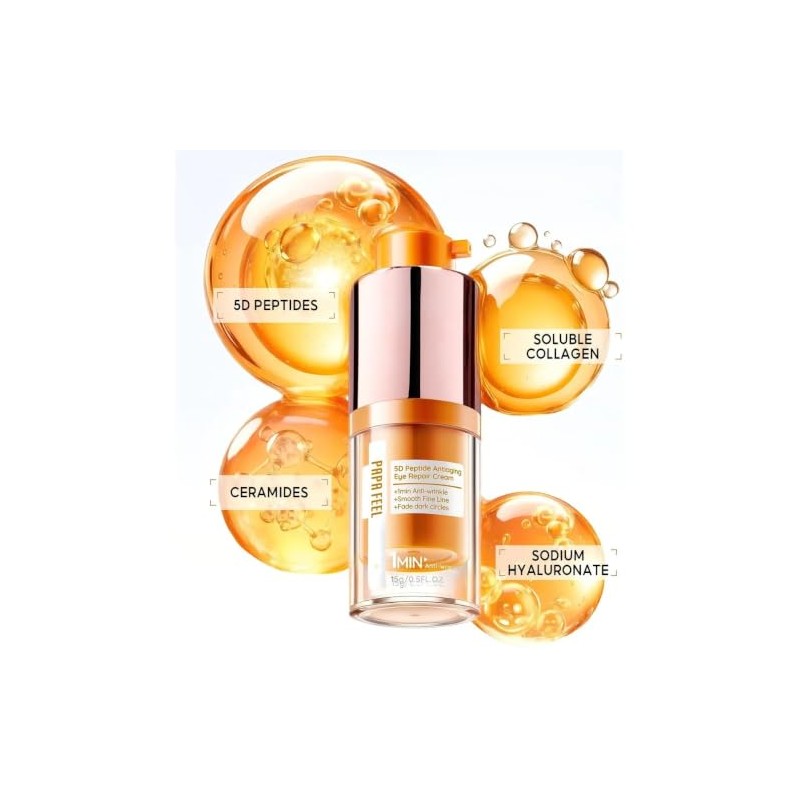 Crema Contorno Ojos Péptidos Antiarrugas Reparadora Reduce Ojeras Bolsas Alisa