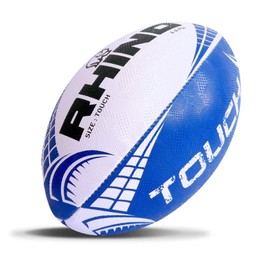 Rhino Touch Rugby Ball, Blue