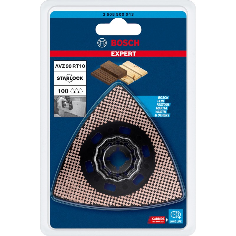 Bosch 1x Expert AVZ 90 RT10 Sanding Plates (for Hardwood,