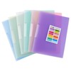 BDHYYM Pack of 6 A4 File Folders, Plastic, Sturdy, with