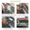 Patio Umbrella Clamp, Attaches to Railing Maximizing Patio Space and