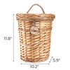 Hiceeden Wicker Hanging Wall Basket, Woven Front Door Flower Basket,
