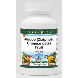 Jujube (Ziziphus, Chinese Date) Fruit - 450 mg (100 Capsules, ZIN: 513793) - 3 Pack