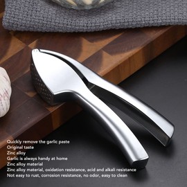 Alta Efectividad Prensa Manual de Ajos, Trituradora de Ajo de Cocina | Aleación de Zinc Exprimidor de Puré de Ajo | Fácil de Apretar y Limpiar. - Dispositivo de Pelado y Cepillo