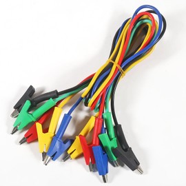 5PCS Dual Ended Alligator Clips Test Leads Crocodile Wire Cable Double-Ended Alligator Clip Test Leads Jumper Wire for Electrical Test (5 Colors)
