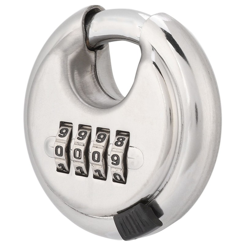 Stainless Steel Password Round Padlock Key 70mm thickened 9, 5mm