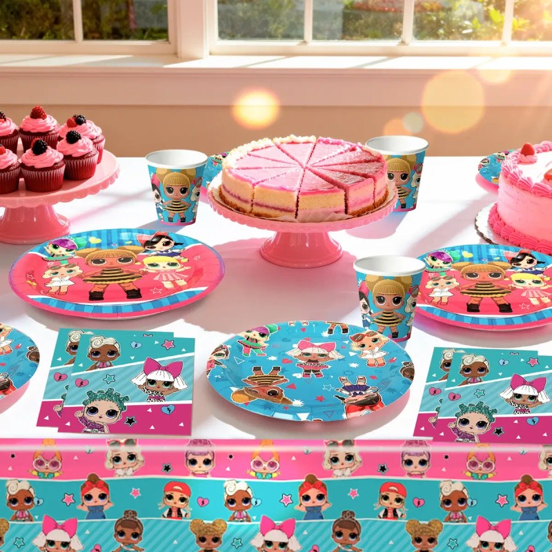 114 Pcs Vajilla De Lol Surpries Cumpleaños Decoración Fiesta