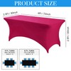 Stretchable Tablecloths,Hot Pink Spandex Fitted Tablecover 6ft Washable Stretch Spandex
